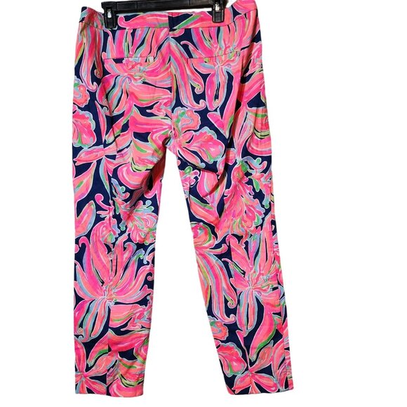 Lilly Pulitzer Colorful in Banana Flambé button/Zipper Chic Eclectic Kelly Pants - Picture 4 of 6